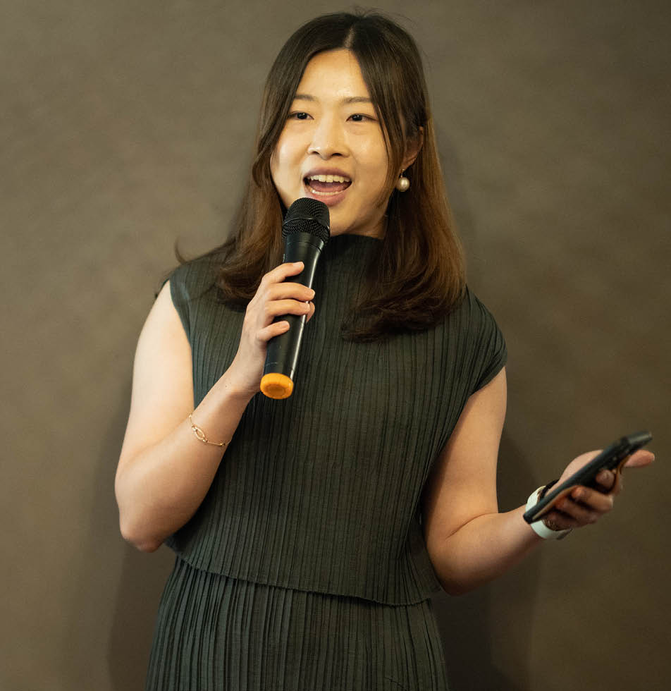 woman talking in conference