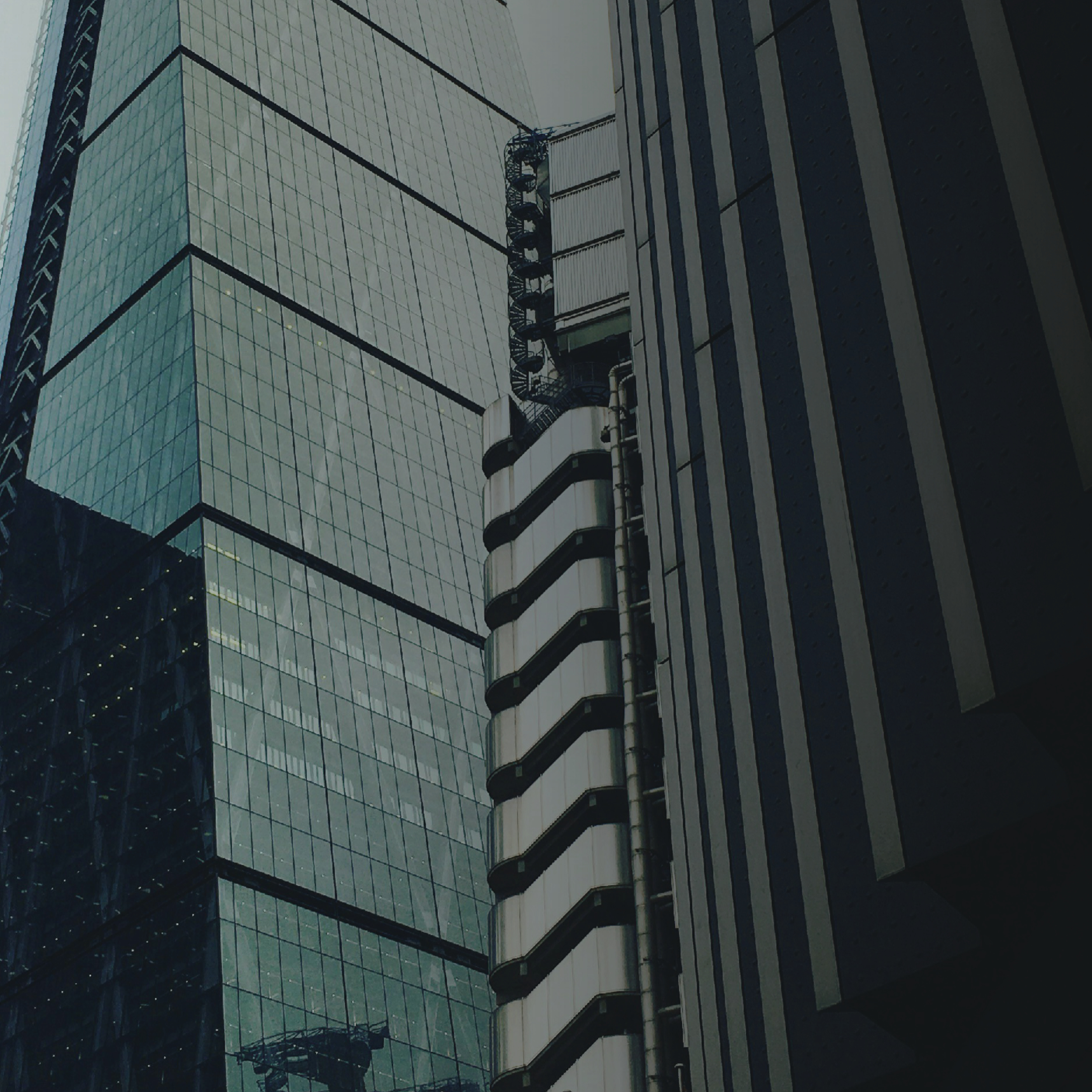 london buildings with an abstract overlay