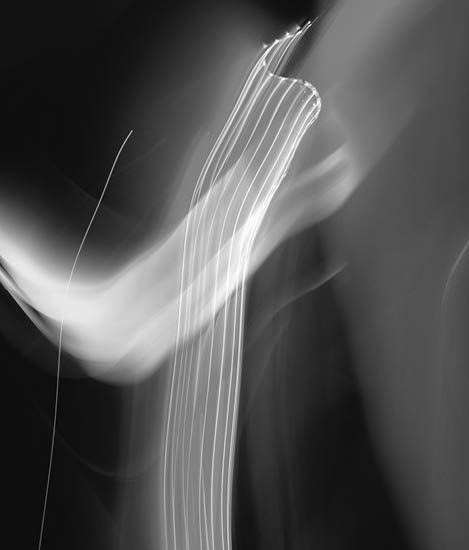 B&w over exposed light trail